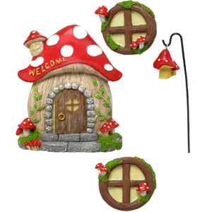 4pcs Garden Resin Ornaments Yard Scene Layout Adornment Tree